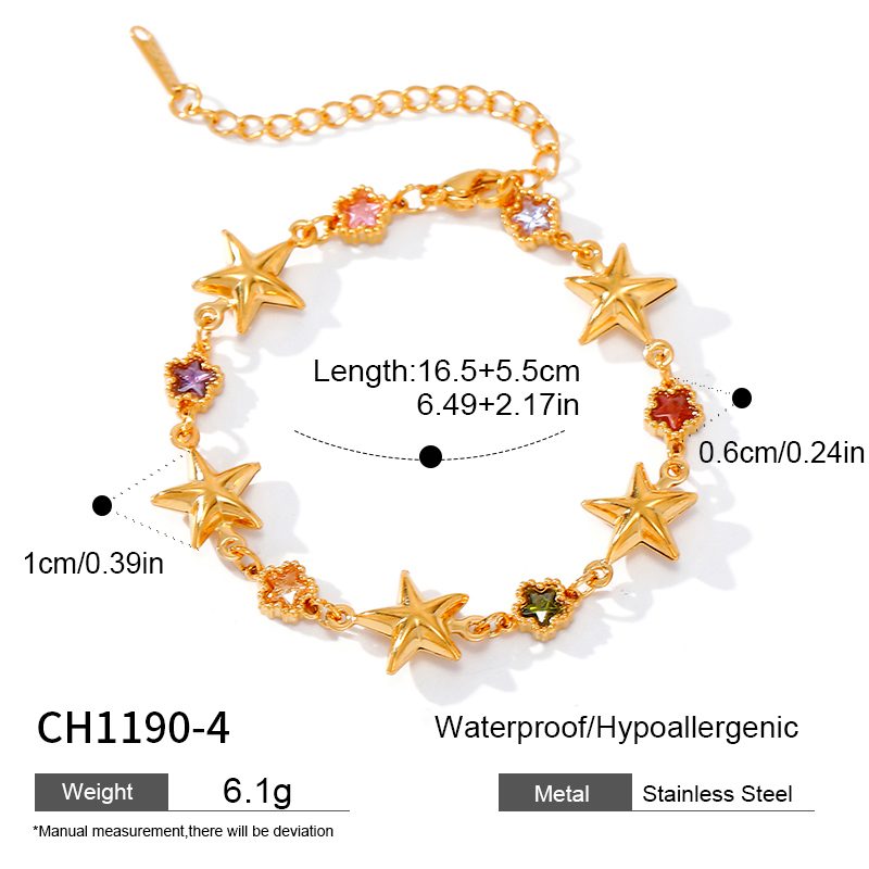 Ivanda Gold Charm Bracelet Butterfly Coin Heart CH1190 - view 4