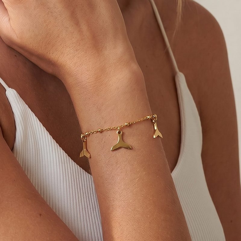Ivanda Heart Paperclip Anklet PVD 18K Gold Plated Stainless Steel CHOFS-0334-J - view 3