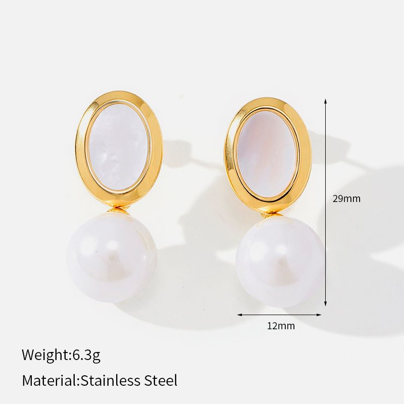Ivanda Heart Outline Pearl Drop Earrings Gold CHZRK616-41 - view 2