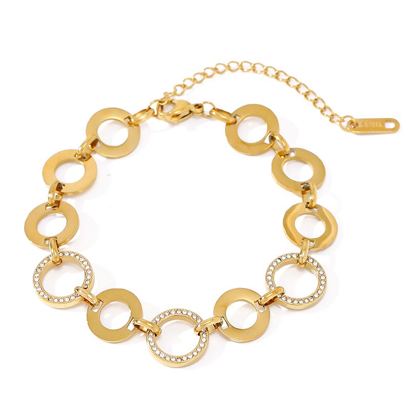 Ivanda Clover Link Bracelet Crystal Gold CHZRK616-1 - view 6