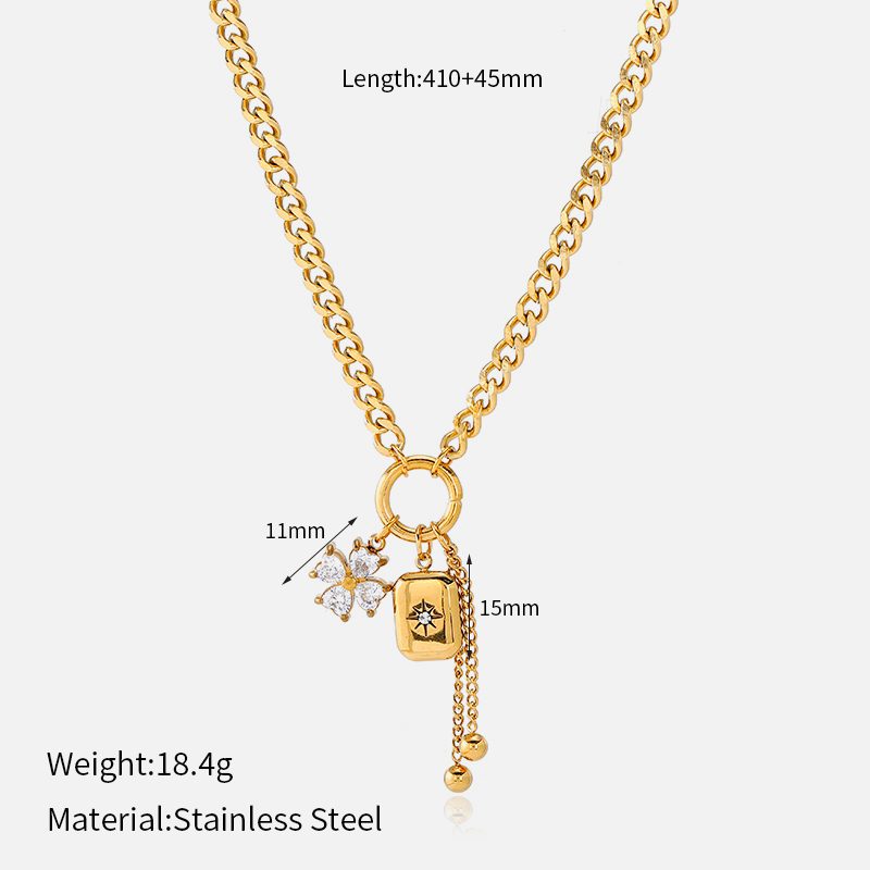 Ivanda Baroque Pearl Maple Leaf Necklace PVD 18K Gold Plated Stainless Steel CHOFXL-0590-J Ivanda Baroque Pearl Maple Leaf Necklace PVD 18K Gold Plated Stainless Steel CHOFXL-0590-J - view 6