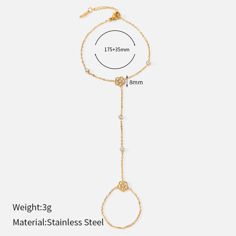 Ivanda Butterfly Pearl Hand Chain PVD 18K Gold Plated Stainless Steel CHOFS-0330-J-W - view 5