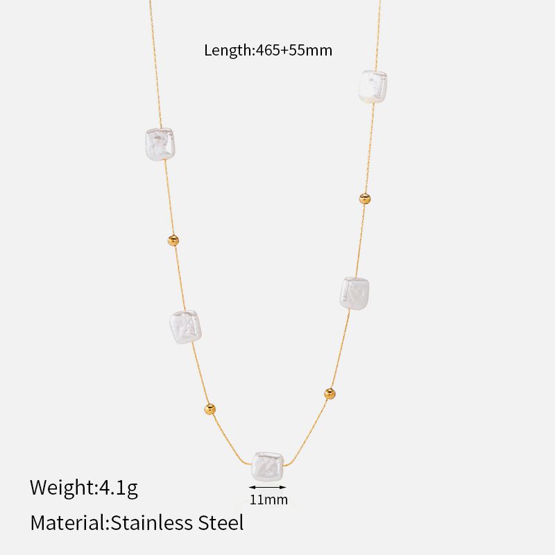 Ivanda Cube Crystal Station Necklace Long Gold CHZRK616-9 - view 1