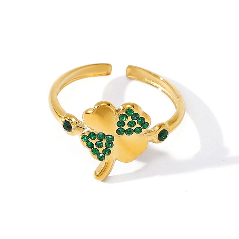 Ivanda Clover Ring Gold Stainless Steel YWD2-R26062075-1 Ivanda Clover Ring Gold Stainless Steel YWD2-R26062075-1 - view 6
