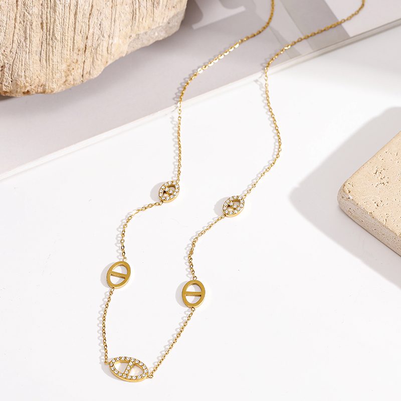 Ivanda Mariner Link Station Necklace Gold CHZRK616-15 - view 3