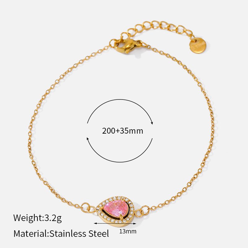 Ivanda Green Stone Halo Bracelet Gold CHZRK616-23 - view 3