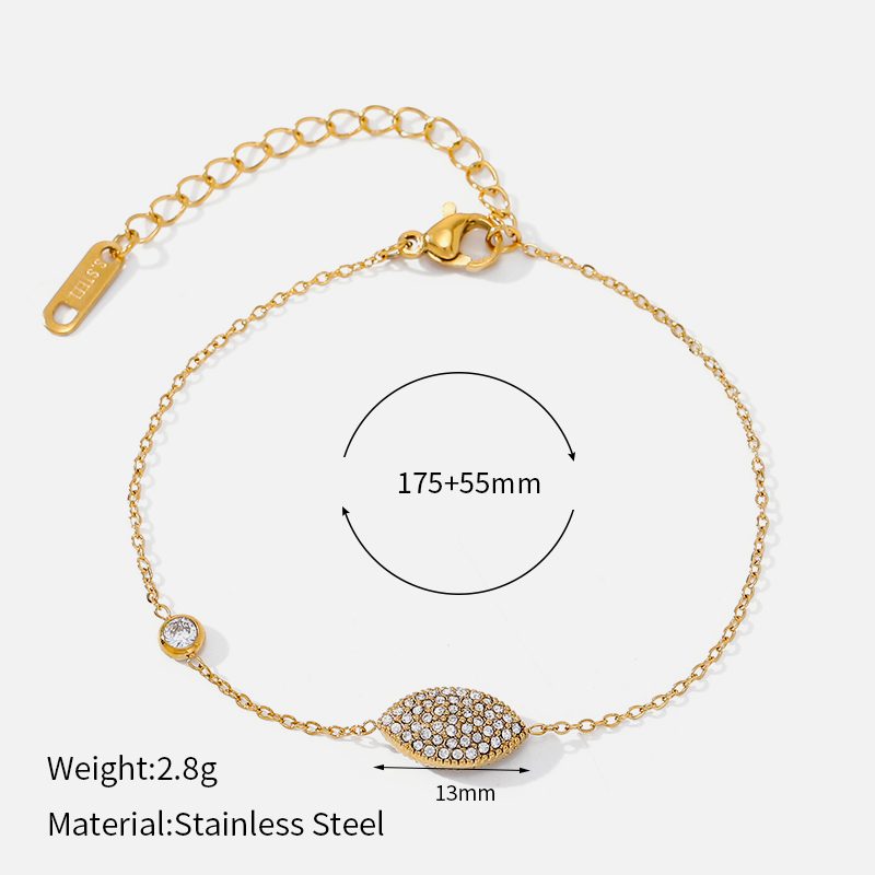 Ivanda Pavé Heart Bracelet Delicate Gold CHZRK616-18 - view 2