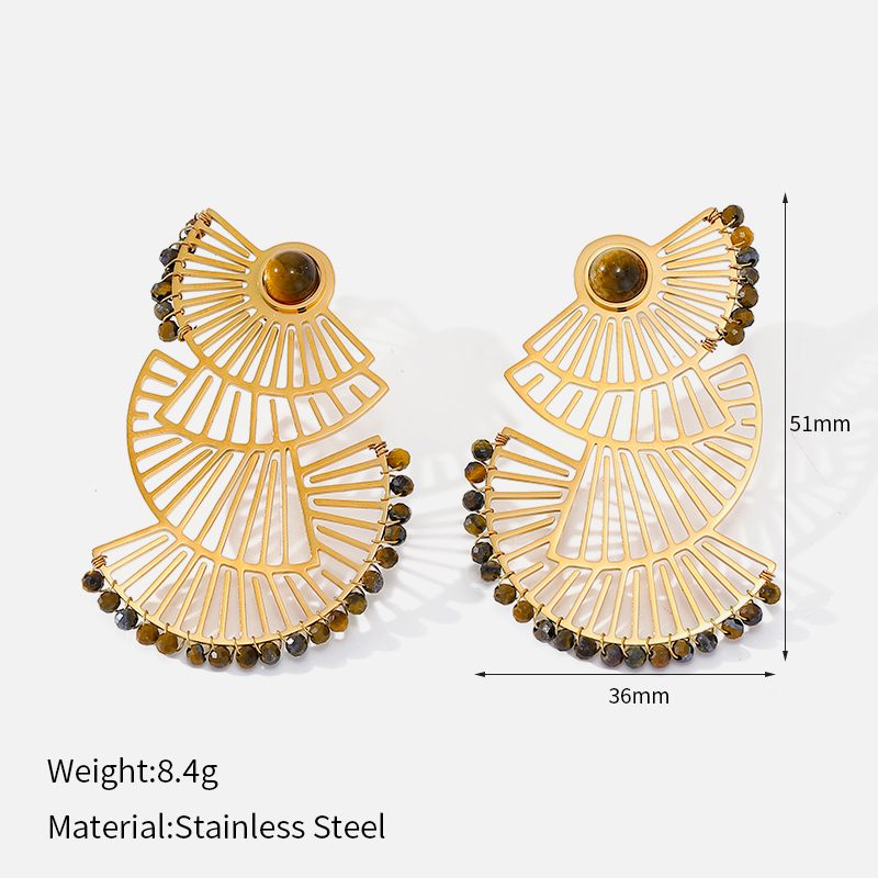 Ivanda Filigree Teardrop Earrings with Lapis PVD 18K Gold Plated Stainless Steel YWD8-E2504970 Ivanda Filigree Teardrop Earrings with Lapis PVD 18K Gold Plated Stainless Steel YWD8-E2504970 - view 5