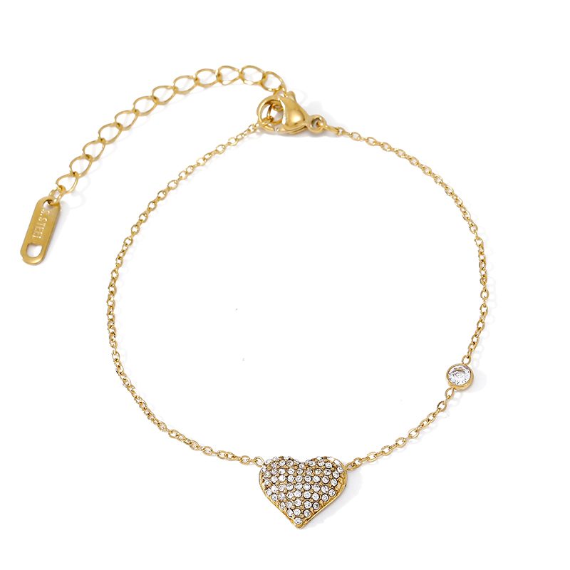 Ivanda Pavé Heart Bracelet Delicate Gold CHZRK616-18 - view 3