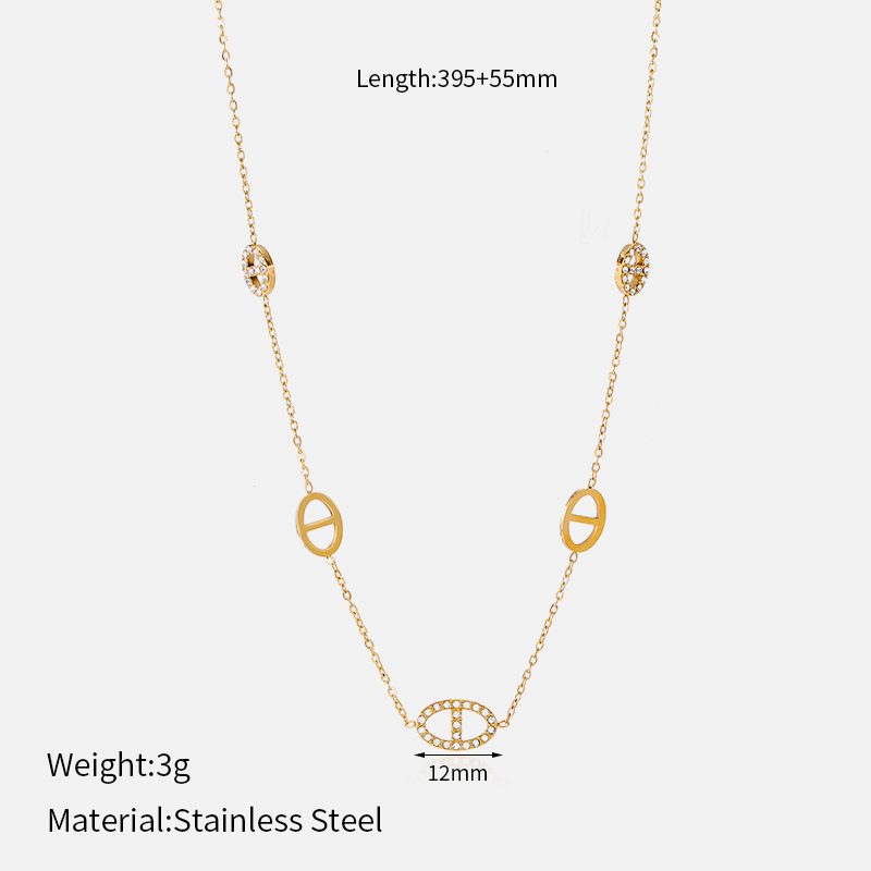 Ivanda Mariner Link Station Necklace Gold CHZRK616-15 - view 1