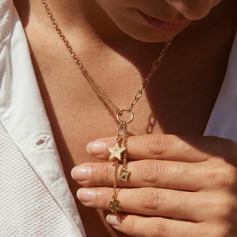 Ivanda Baroque Pearl Maple Leaf Necklace PVD 18K Gold Plated Stainless Steel CHOFXL-0590-J Ivanda Baroque Pearl Maple Leaf Necklace PVD 18K Gold Plated Stainless Steel CHOFXL-0590-J - view 4