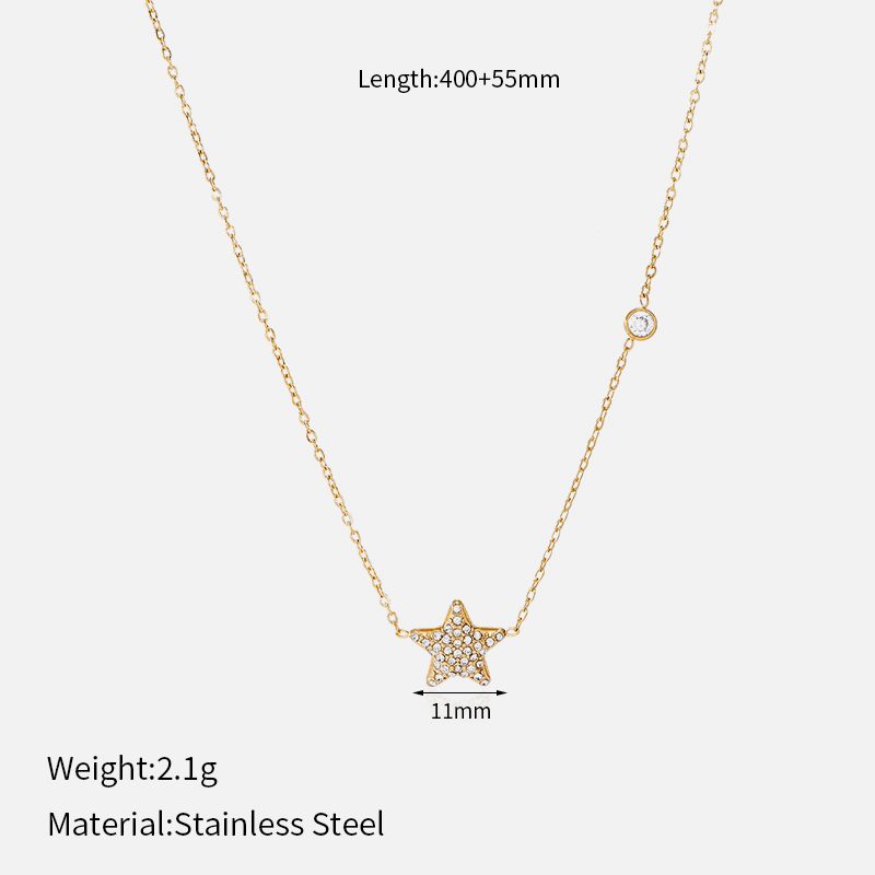 Ivanda Pavé Disc Pendant Necklace Gold CHZRK616-16 - view 2