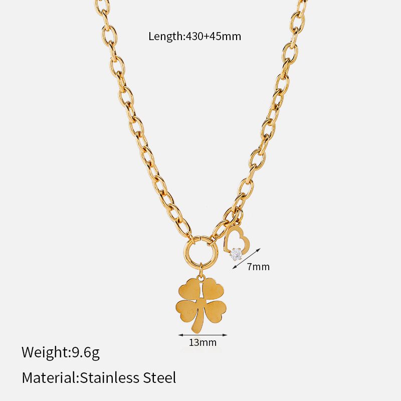 Ivanda Long Charm Cluster Necklace Gold CHOFXL-0533-J - view 3