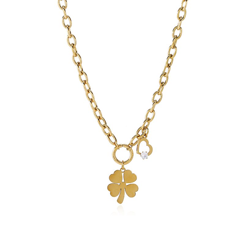 Ivanda Long Charm Cluster Necklace Gold CHOFXL-0533-J - view 5
