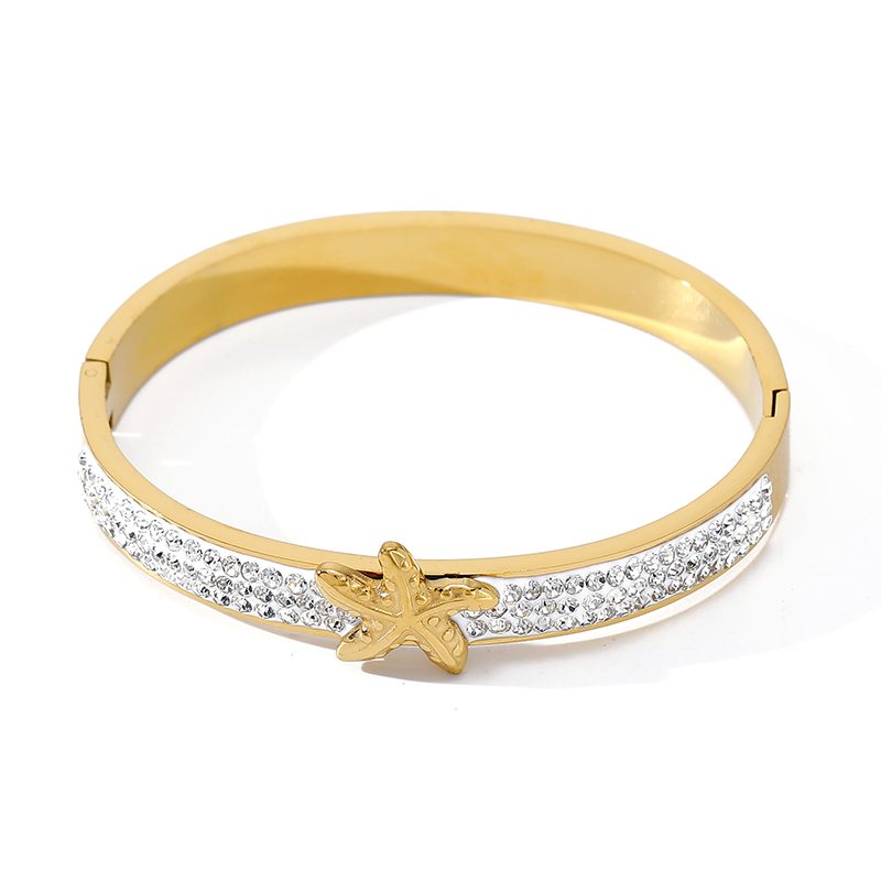 Ivanda Pavé Starfish Bangle Gold CHOB-1976-J-W - view 6