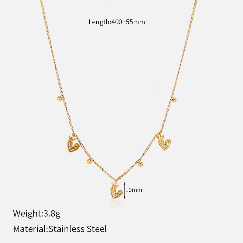 Ivanda Love Letter Charm Necklace Gold Stainless CH1927 Ivanda Love Letter Charm Necklace Gold Stainless CH1927 - view 1