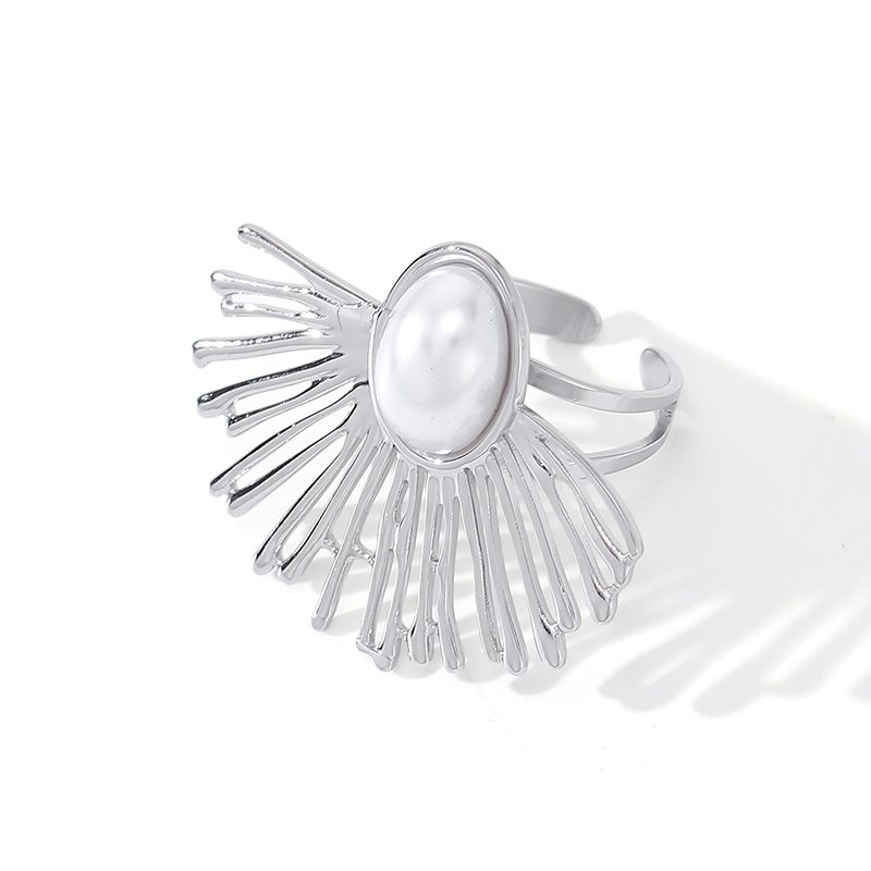 Ivanda Silver Fan Pearl Stud Earrings YWD2-S2504179-E Ivanda Silver Fan Pearl Stud Earrings YWD2-S2504179-E - view 5