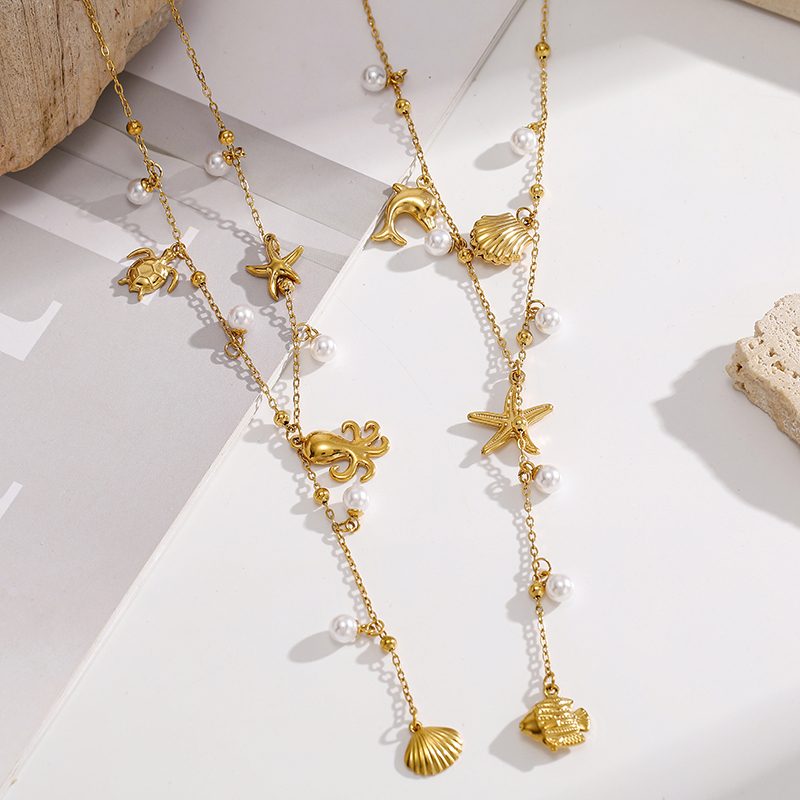 Ivanda Double Layer Flower Lariat Necklace CHXL02112-1 Ivanda Double Layer Flower Lariat Necklace CHXL02112-1 - view 6