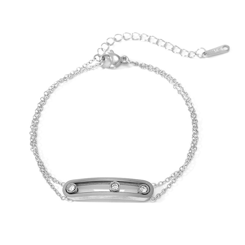 Ivanda Silver ID Bar Bracelet Pavé CHOS-0168-G - view 2