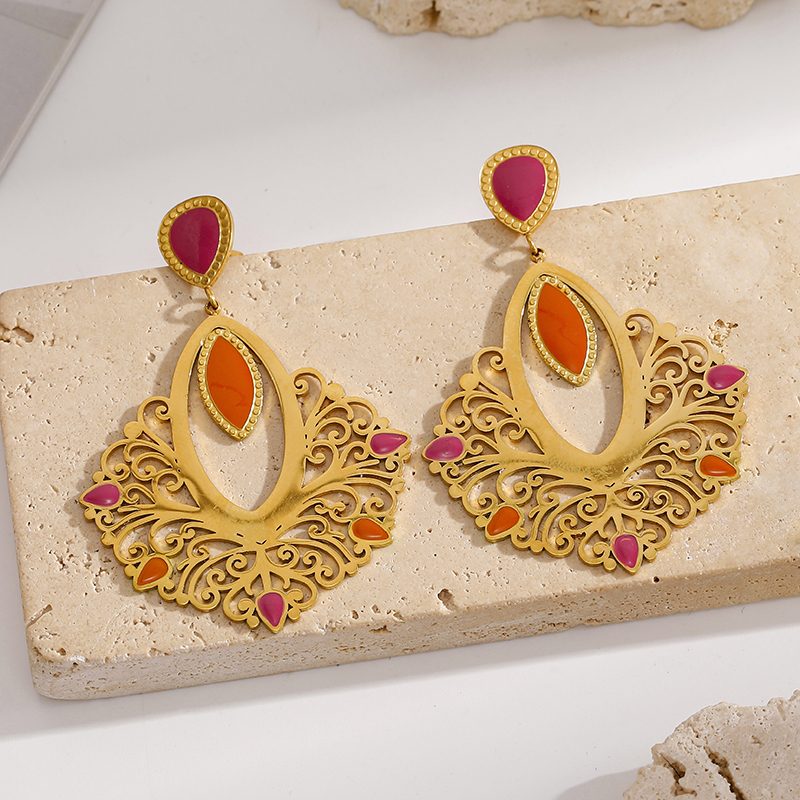 Ivanda Filigree Fan Earrings Multicolor YWD8-E2504974 Ivanda Filigree Fan Earrings Multicolor YWD8-E2504974 - view 6