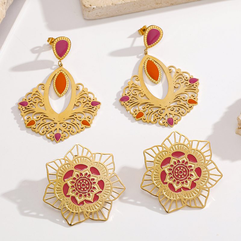 Ivanda Filigree Fan Earrings Multicolor YWD8-E2504974 Ivanda Filigree Fan Earrings Multicolor YWD8-E2504974 - view 5