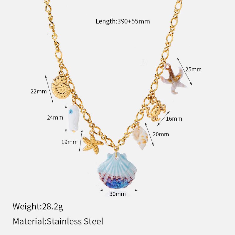 Ivanda Fruit Salad Charm Necklace Gold CHXL02076-1 - view 3