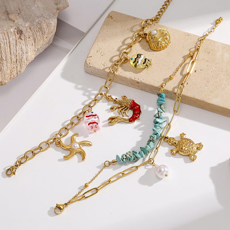 Ivanda Turquoise Turtle Bracelet Gold CHSL01171-1 - view 5