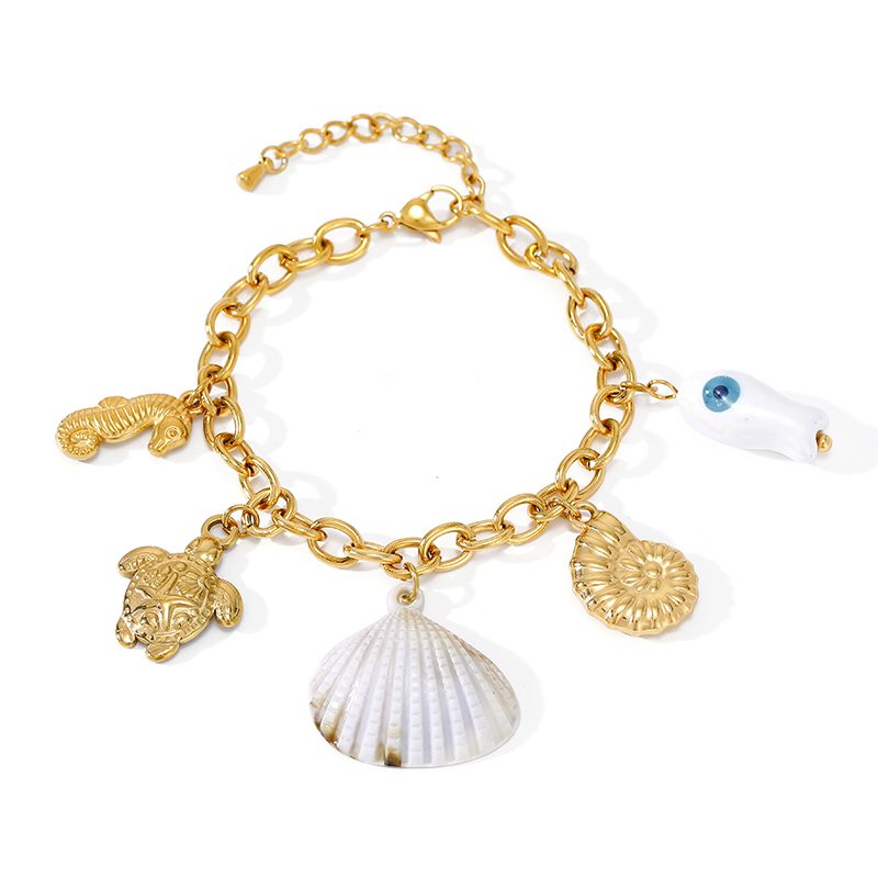 Ivanda Shell Seahorse Charm Bracelet Gold CHSL01531-1 - view 3