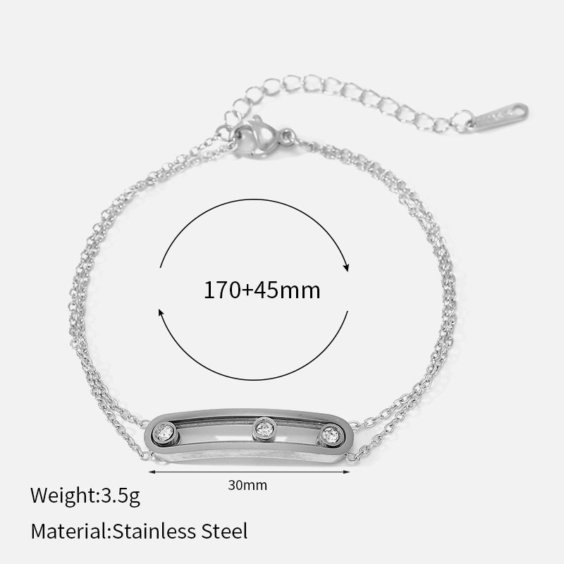 Ivanda Silver ID Bar Bracelet Pavé CHOS-0168-G - view 1