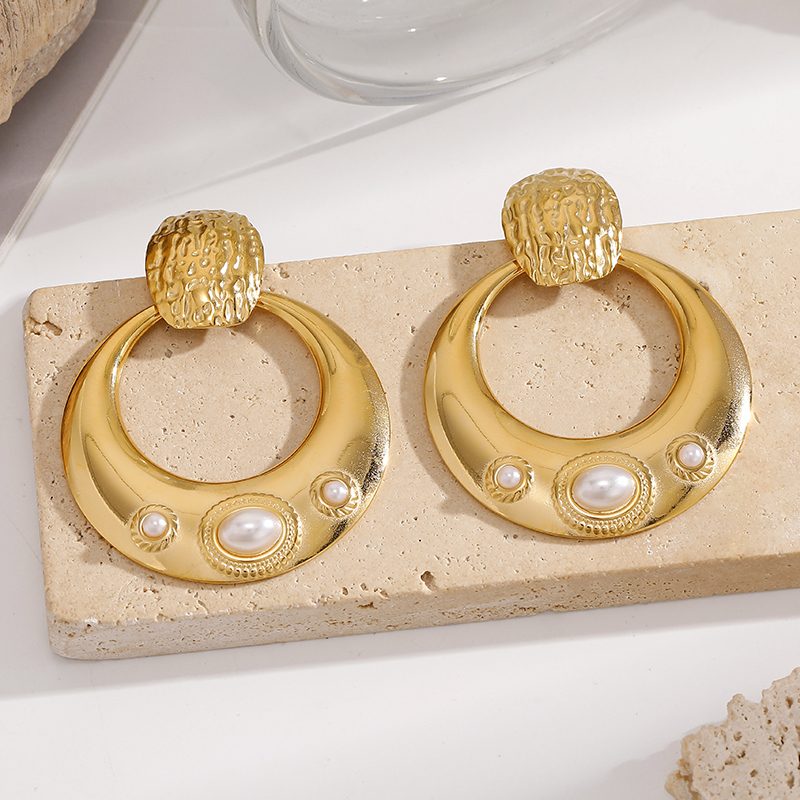 Ivanda Door Knocker Hoop Earrings Gold YWD2-E2504952 Ivanda Door Knocker Hoop Earrings Gold YWD2-E2504952 - view 6