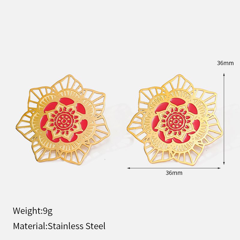 Ivanda Filigree Fan Earrings Multicolor YWD8-E2504974 Ivanda Filigree Fan Earrings Multicolor YWD8-E2504974 - view 2