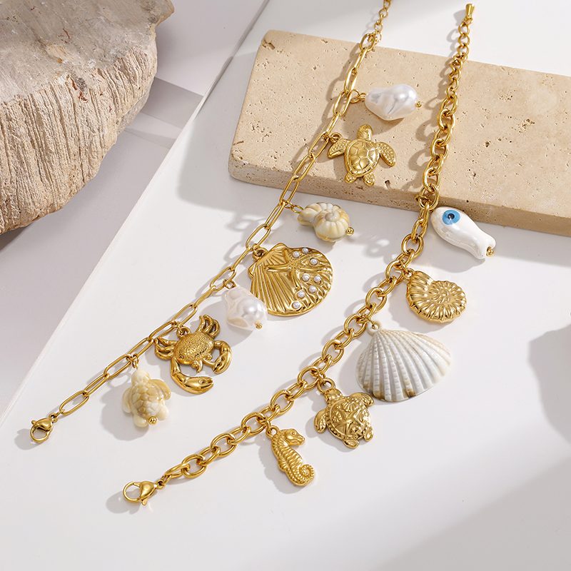Ivanda Shell Seahorse Charm Bracelet Gold CHSL01531-1 - view 5